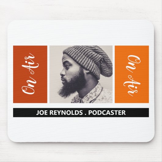 On Air - Podcaster-Foto - Retro-Podcast Mousepad (Vorne)