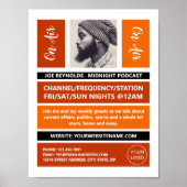 On Air - Podcaster-Foto - Retro-Podcast Poster (Vorne)