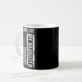 On Back Awesome Like My Daughter Men Funny Fathers Kaffeetasse (Vorderseite Links)