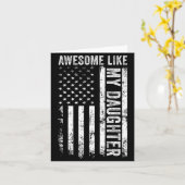 On Back Awesome Like My Daughter Men Funny Fathers Karte (Gelbe Blume)