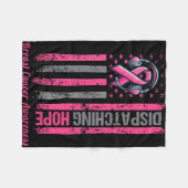 ON BACK Dispatcher Brustkrebs-Bewusstsein Pink Fleecedecke (Vorderseite (Horizontal))