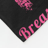 ON BACK Dispatcher Brustkrebs-Bewusstsein Pink Fleecedecke (Ecke)