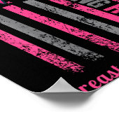 ON BACK Dispatcher Brustkrebsbewusstsein Pink Poster (Ecke)