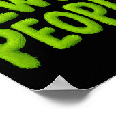 On Back Eww People Santa Hat Green Funny Christmas Poster (Ecke)