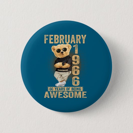 (on Back) February 1966 60th Birthday 60 Years Ted Button (Vorderseite)