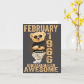 (on Back) February 1966 60th Birthday 60 Years Ted Karte (Gelbe Blume)