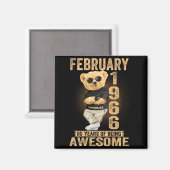 (on Back) February 1966 60th Birthday 60 Years Ted Magnet (Vorderseite/Rückseite)