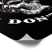 (on Back) Fun Fact I Dont Care Funny Skeleton Sayi Poster (Ecke)