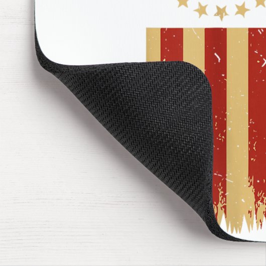 On Back God Bless America Patriotic Christian Fait Mousepad (Ecke)