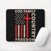 On-back God Family Country Dom Patriotic Christian Mousepad (Mit Mouse)