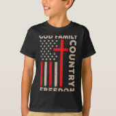 On-back God Family Country Dom Patriotic Christian T-Shirt (Vorderseite)