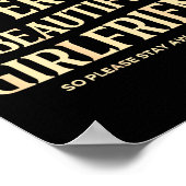 (on Back) I Love My Super Hot Beautiful Girlfriend Poster (Ecke)