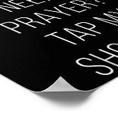 On Back Need Prayer Tap My Shoulder Christian Cros Poster (Ecke)