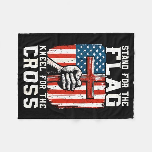 On-back Stand For Flag Kneel Cross Patriotic Chris Fleecedecke (Vorderseite (Horizontal))