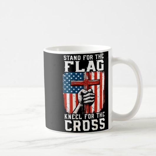 On-back Stand For Flag Kneel Cross Patriotic Chris Kaffeetasse (Rechts)
