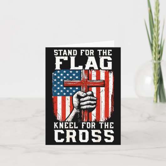 On-back Stand For Flag Kneel Cross Patriotic Chris Karte (Vorderseite)