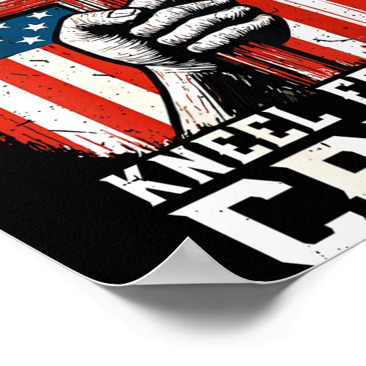 On-back Stand For Flag Kneel Cross Patriotic Chris Poster (Ecke)