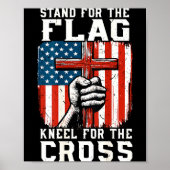 On-back Stand For Flag Kneel Cross Patriotic Chris Poster (Vorne)