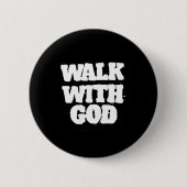 On Back Walk With Jesus God Christian Men Women Sa Button (Vorderseite)