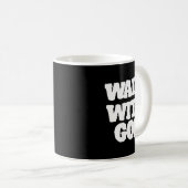 On Back Walk With Jesus God Christian Men Women Sa Kaffeetasse (VorderseiteRechts)