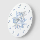On Beach Time Große Wanduhr (Winkel)