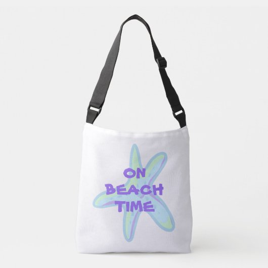 On Beach Time Starfish Crossbody Bag Tragetaschen Mit Langen Trägern (Vorderseite)