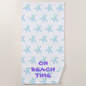 On Beach Time Starfish Strandtuch (Vorderseite)