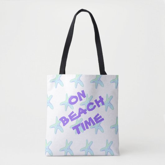 On Beach Time Starfish Tasche (Vorderseite)