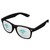 On Cloud nine pastel blue clouds star bachelorett Partybrille (Schrägansicht)