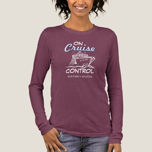 On Cruise Control PERSONALIZED Family Vacation Tri-Blend Shirt (Vorderseite)