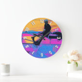On Edge - Stunt Scooter Artwork Große Wanduhr (Zuhause)