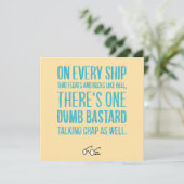 On Every Ship Feiertagskarte (Stehend Vorderseite)