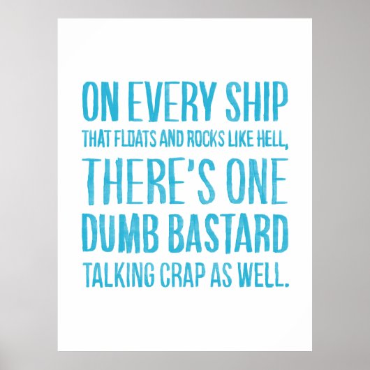 On Every Ship Poster (Vorne)