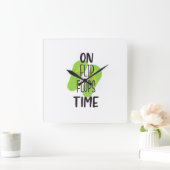 On flip flops time quadratische wanduhr (Zuhause)