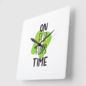 On flip flops time quadratische wanduhr (Winkel)