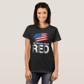 On Friday I Wear Red Support American Troops Vinta T-Shirt (Vorne ganz)