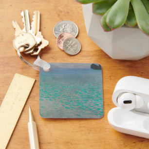 On Lake Attersee by Gustav Klimt, Vintage Fine Art Schlüsselanhänger