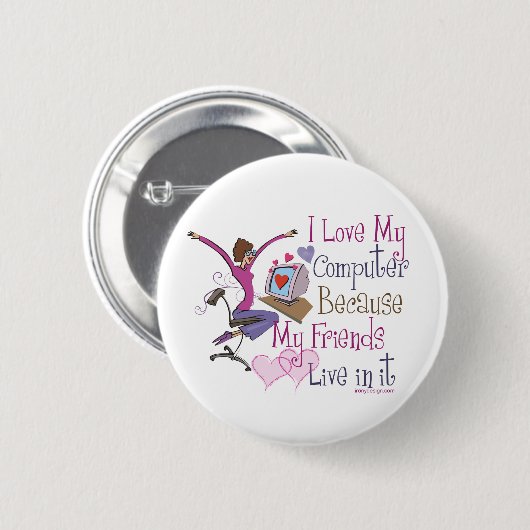 On-line-Freund-Knöpfe Button (Vorne & Hinten)