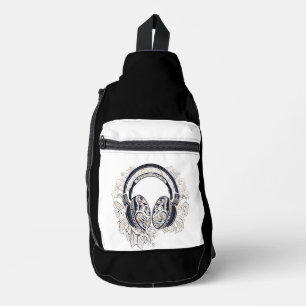 On Me Headphones, AI Art Crossbody Bag