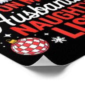 On My Husbands Naughty List Christmas  Poster (Ecke)