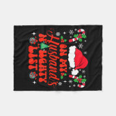 On My Husband's Naughty List Funny Husband Christm Fleecedecke (Vorderseite (Horizontal))