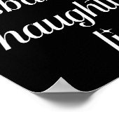 On My Husband's Naughty List Funny Husband Wife Co Poster (Ecke)