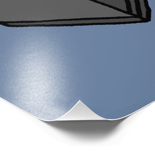 On My Puter Funny Computer Gray Cat Meme Fotodruck (Ecke)