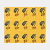 On My Puter Funny Computer Orange Cat Meme Fleecedecke (Vorderseite (Horizontal))