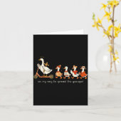 On My Way To Spread The Goosepel  Karte (Gelbe Blume)