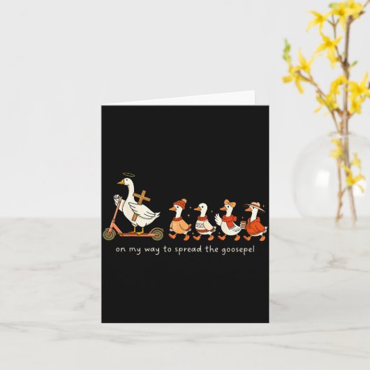 On My Way To Spread The Goosepel Karte (Gelbe Blume)