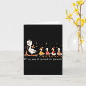 On My Way To Spread The Gospel Funny Goose Christi Karte (Gelbe Blume)