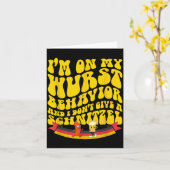 On My Wurst Behavior And I Dont Give A Schnitzel  Karte (Gelbe Blume)