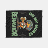 On My Wurst Behavior Dachshund German Beer Prost  Fleecedecke (Vorderseite (Horizontal))