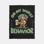 On My Wurst Behavior Dachshund German Beer Prost Fleecedecke (Vorderseite)